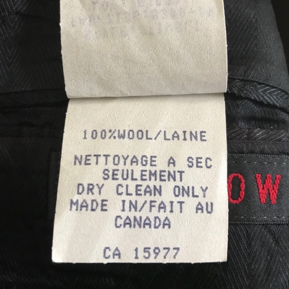 MEZZROW MEN'S BLACK 100% WOOL SUIT JACKET SIZE T44 - Picture 7 of 7